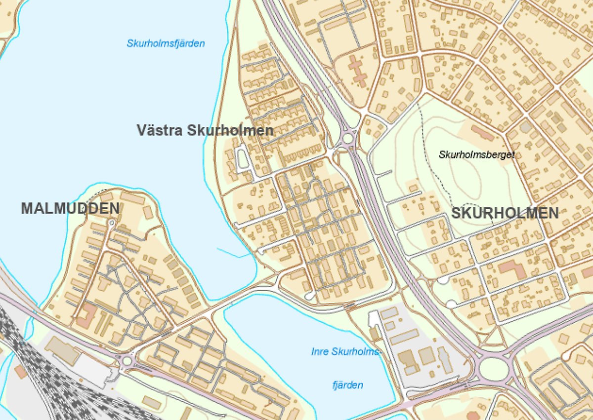 Karta som visar var den nya Hertsökolan byggs