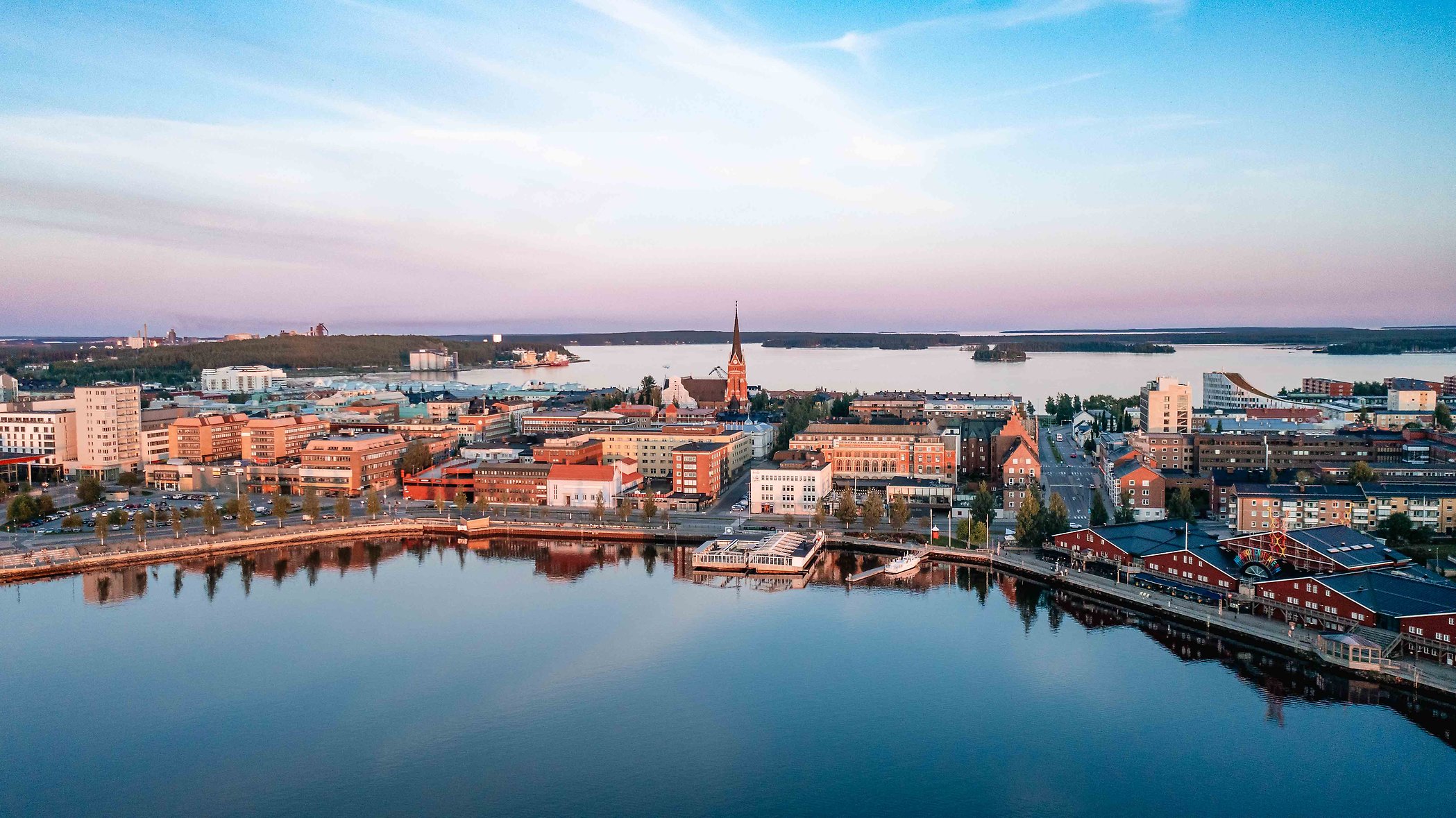 Norra hamn, Luleå i kvällsljus